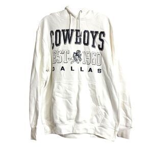 Starter Dallas Cowboys Unisex Throwback Logo Pullover Hoodie White Size NFL